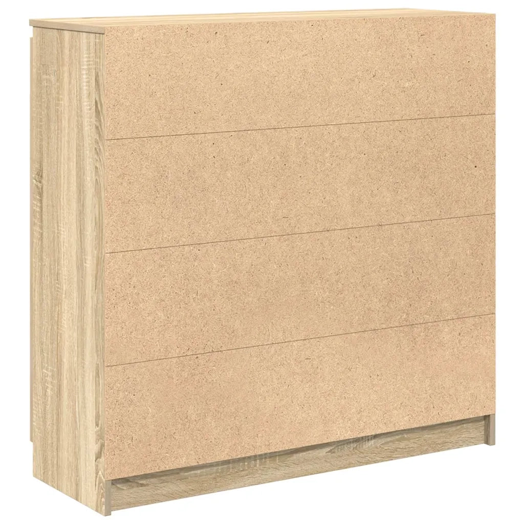 Credenza | Madia | Buffet da pranzo | Armadio da pranzo con Cassetti Rovere Sonoma 100,5x35x98,5 cm Truciolato
