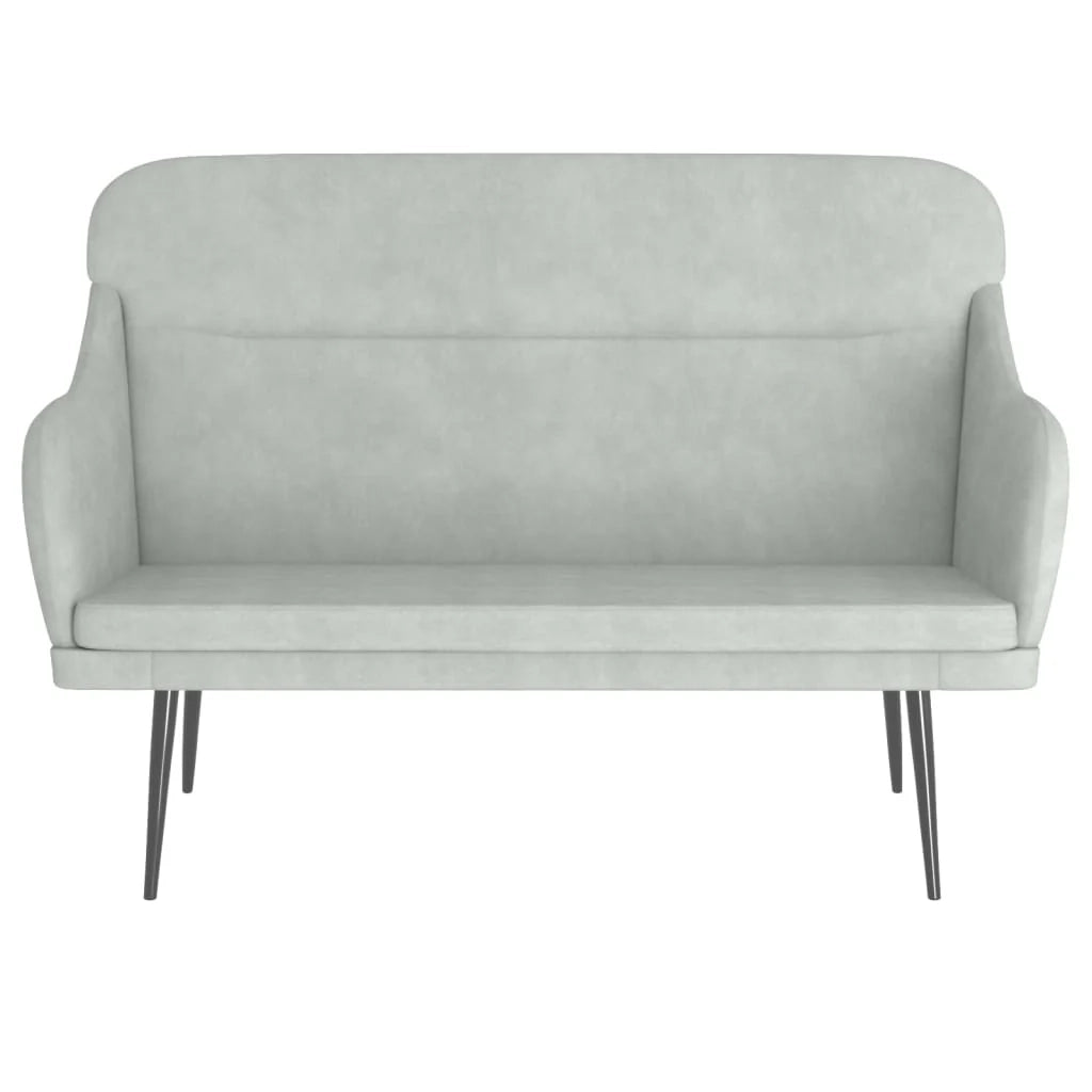 Panca/panca 110 x 76 x 80 cm velluto grigio chiaro 02_0010643