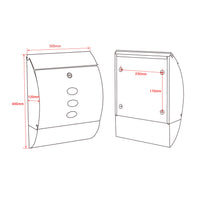 Cassetta postale V18 con vano portagiornale, verniciata a polvere antracite