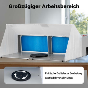 Doppia cabina di aspirazione per verniciatura ad aerografo 8m³/min Aspiratore estrattore con filtro