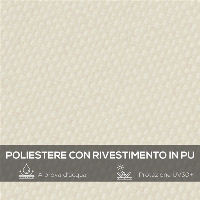 TELO COPERTURA PER GAZEBO PERGOLA 3X3 M IN POLIESTERE CON 16 FORI DI DRENAGGIO 297X297 CM BEIGE
