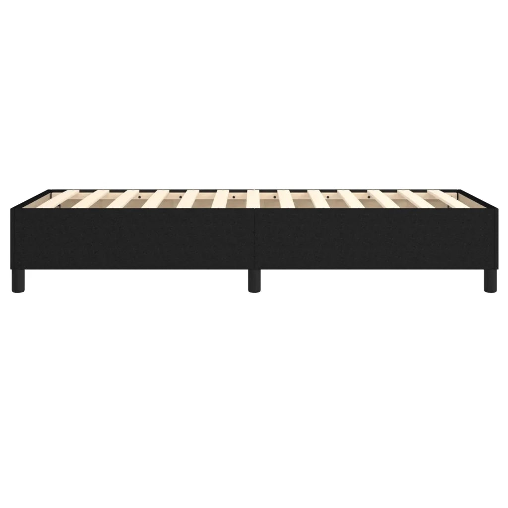 Struttura Letto a Rete a Molle-Giroletto Nero 90x200 cm in Tessuto 854461