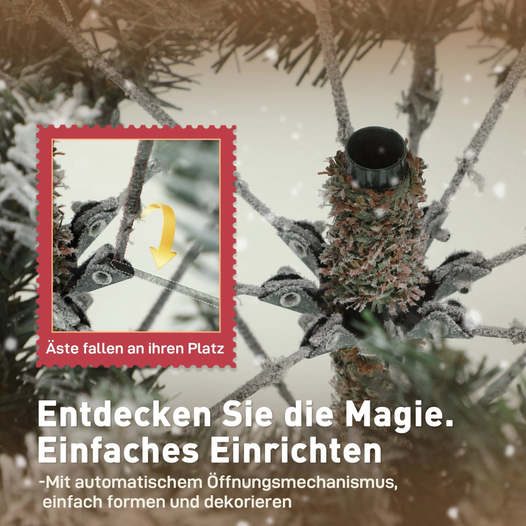 Albero di Natale Artificiale 180 cm con Neve ¨C zephmum ¨C 1976 Punte