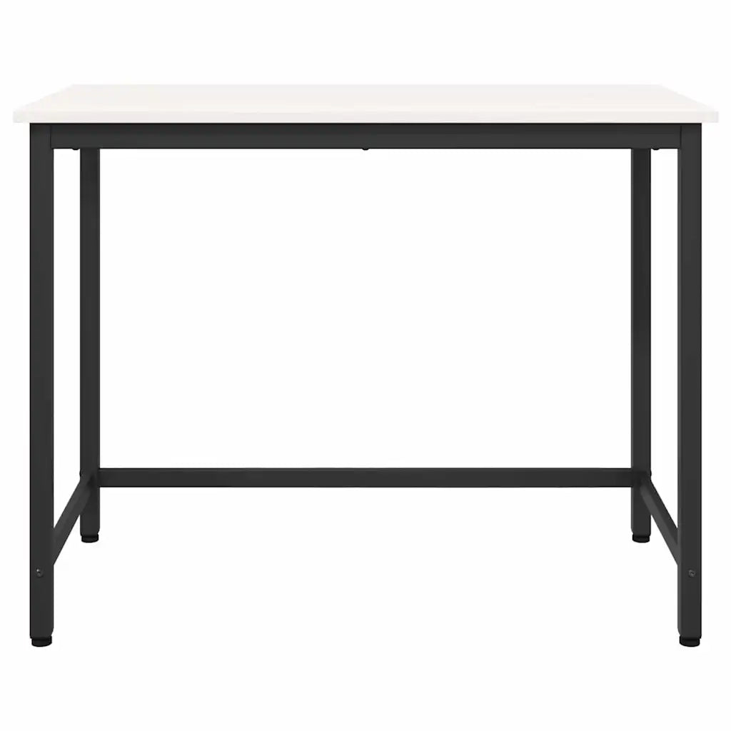 tavolo Bianco 100 x 50 x 77 cm Legno ingegnerizzato e acciaio