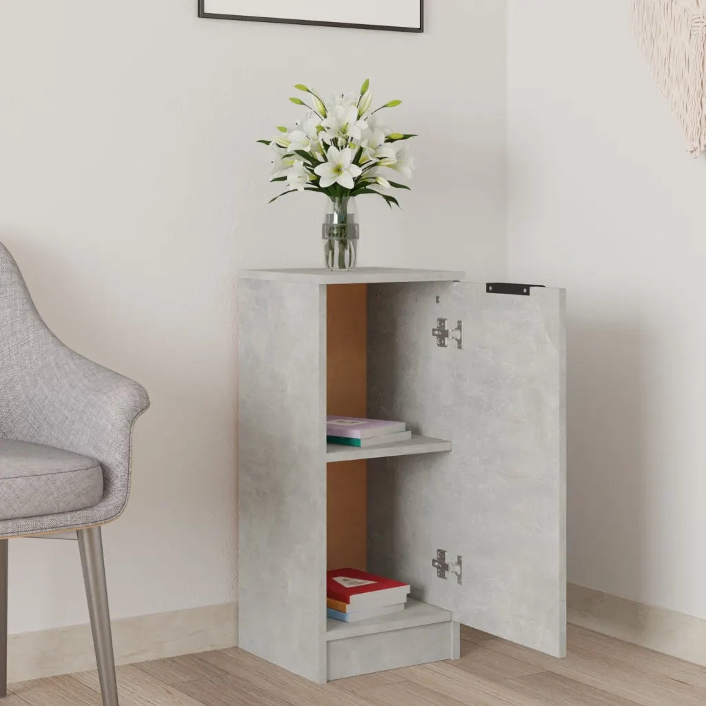 Credenza Grigio Cemento 30x30x70 cm in Legno Multistrato 811141