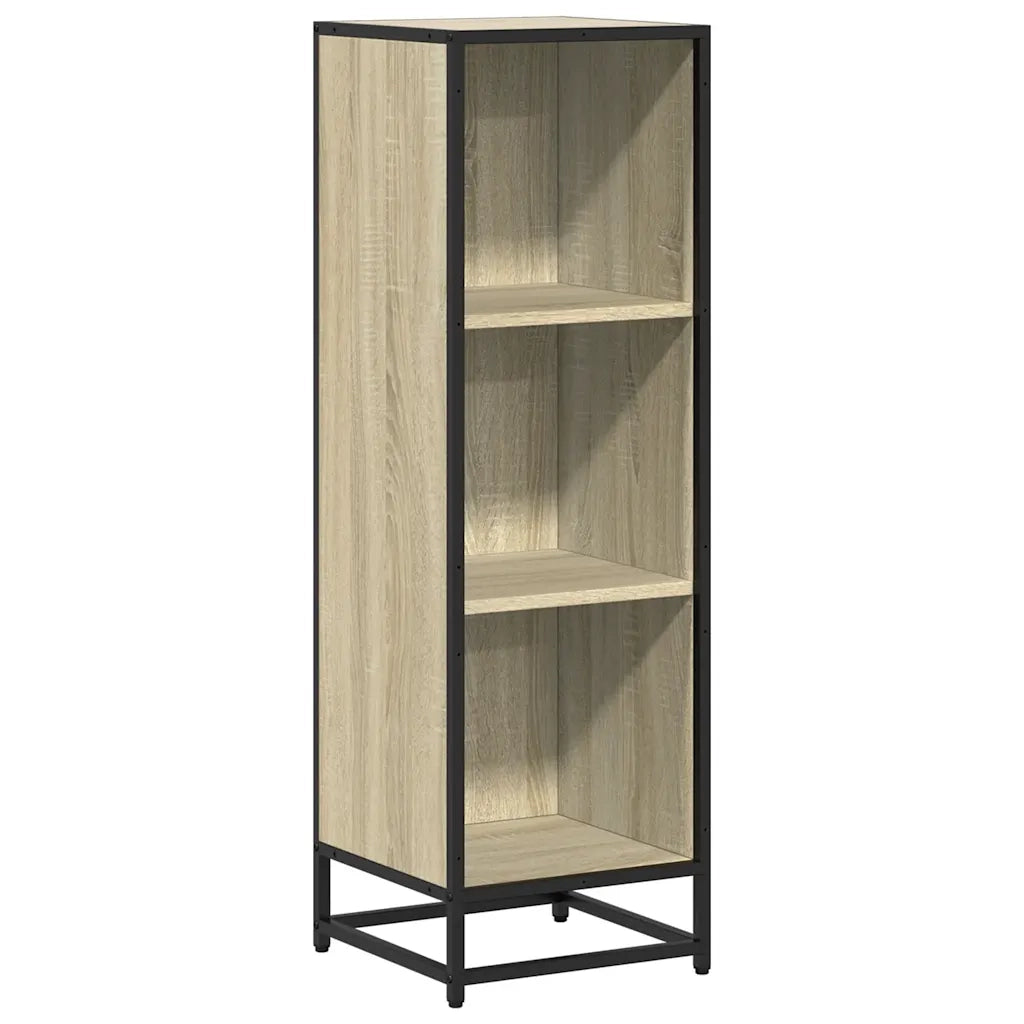 Libreria-Scaffale per Libri-Mobile di Stoccaggio Rovere Sonoma 33,5x33x107,5 cm in Legno Multistrato