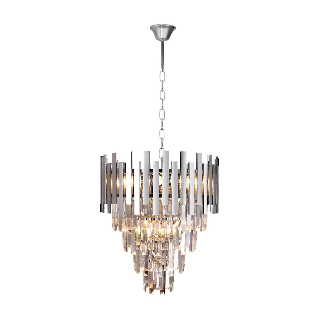 Lampadario cristallo cromato ASPEN ML5997 9xE14 dimmer Milagro