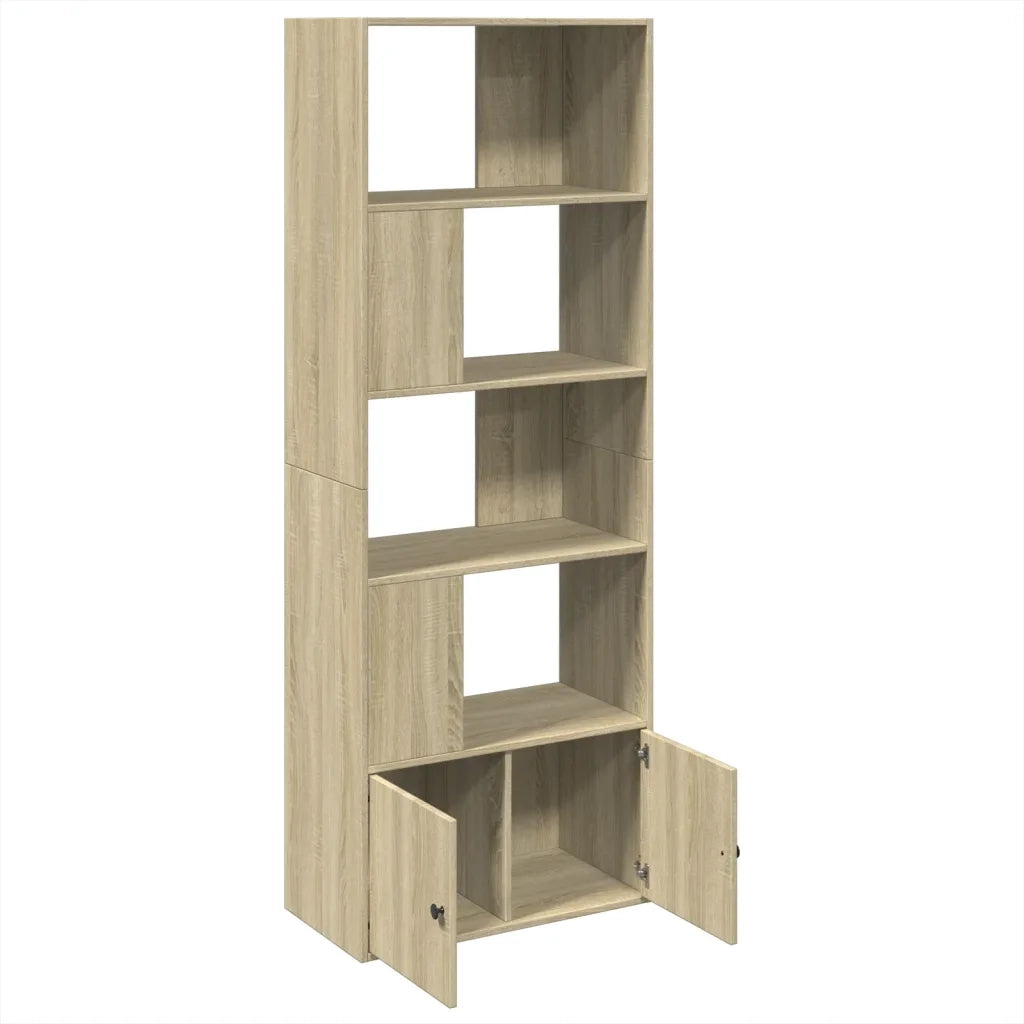 Libreria Rovere Sonoma 70x36x189 cm in Legno Multistrato 3295319