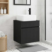 Mobile lavabo da parete Nero 49 x 41 x 63 cm 890563