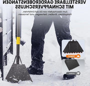 Sneeuwschuiver ergonomico da 1525 cm - design 4 pezzi da staccare - schep per neve e ghiaccio trasportabile da regolare per strada, campeggio e giardino