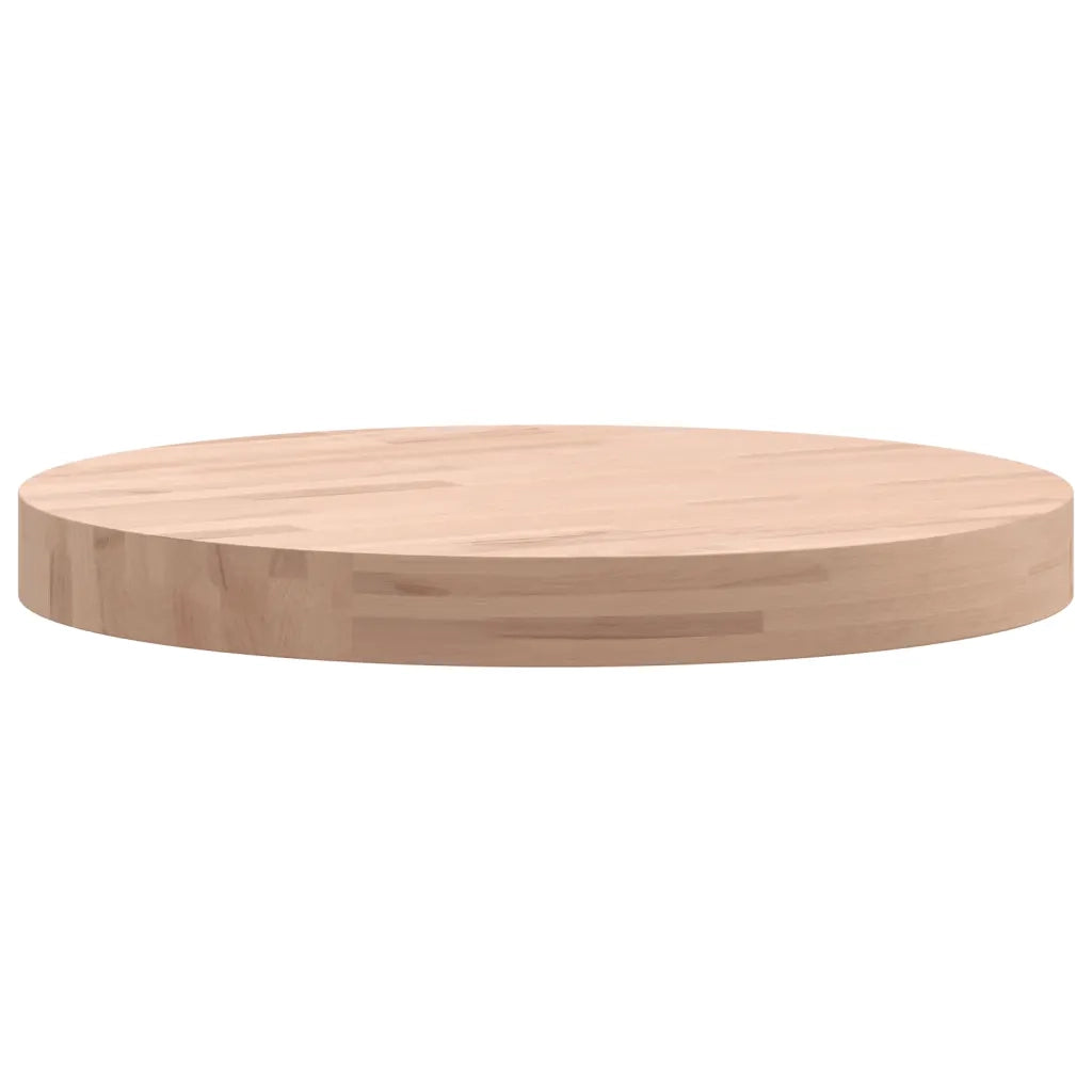 Piano per Tavolo Ø40x4 cm Rotondo in Legno Massello di Faggio 355921