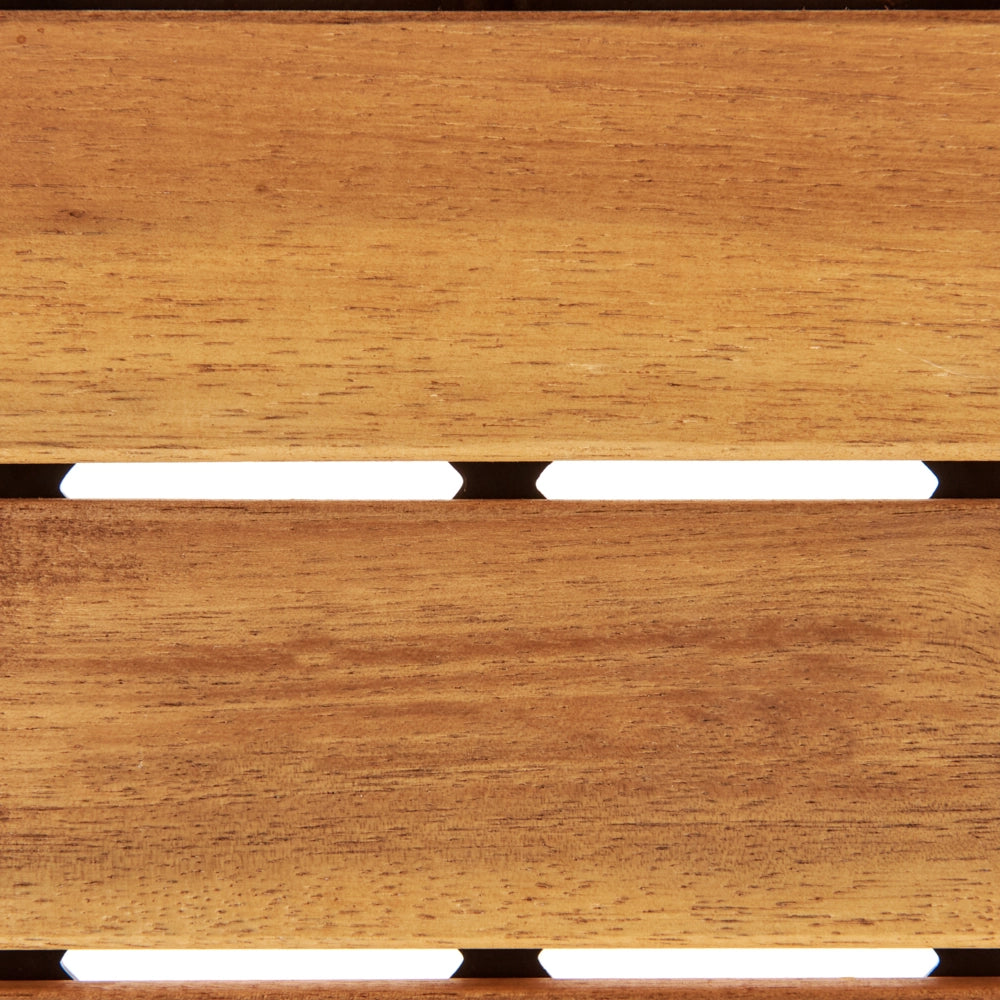 Pavimento in legno di acacia certificato naturale per esterni con base in plastica resistente all'acqua