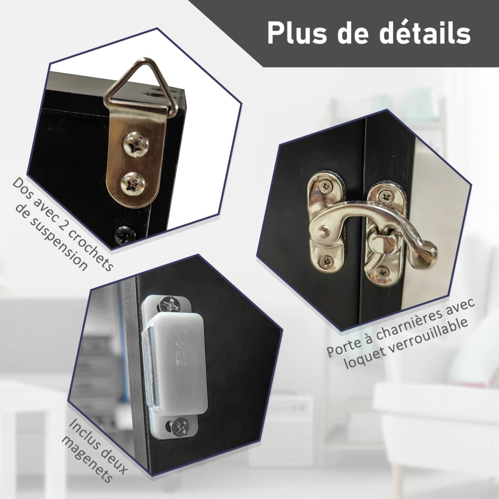 Cassettiera ¨C zephmum ¨C nero 60x6.5x80 cm