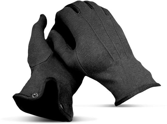 Manopole di cotone - morbide e leggere - lavabili - chiusura a bottone - design elegante - ideali per ogni occasione - manopole da lavoro