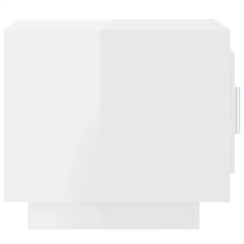 Tavolino Salotto Bianco Lucido 51x50x45 cm in Legno Multistrato 811805