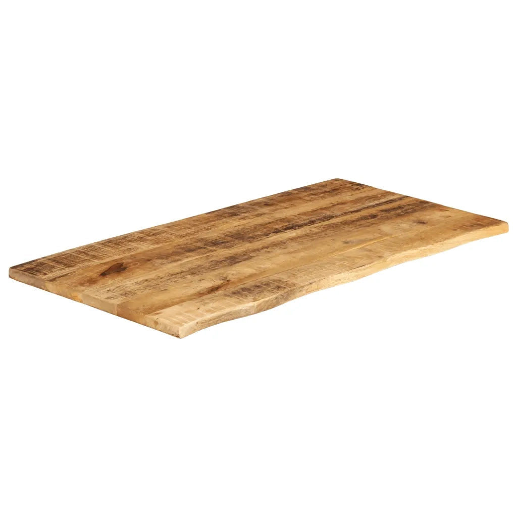 vidaXL Piano Tavolo 100x60x3,8 cm Bordi Vivi Legno di Mango Grezzo