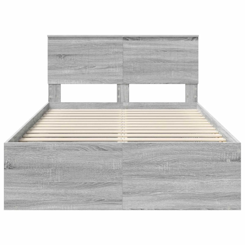 Struttura del letto Grigio Sonoma 120 x 200 cm Pino massello 3410623