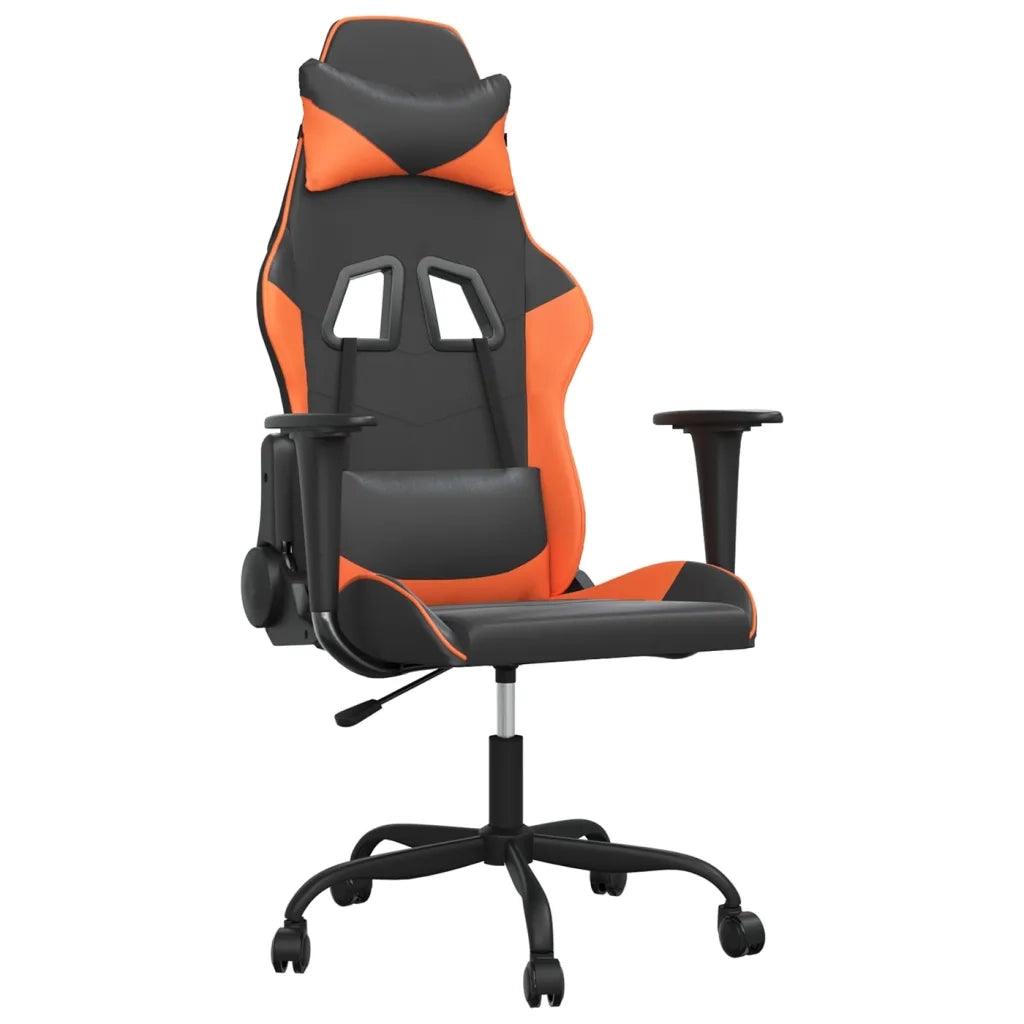 Sedia da Gaming | Sedia da e-sports Nero e Arancione in Similpelle