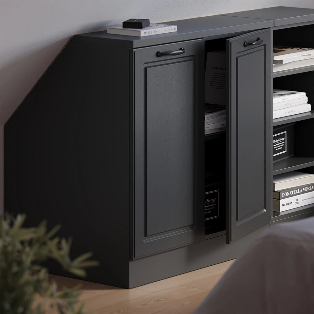 Mobile sottotetto Rion Antracite rustico/Antracite 80 x 83.8 cm con 2 porte, carcassa 60 cm profondità Vicco