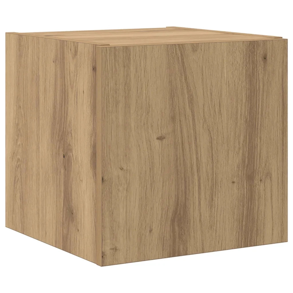 Mobile TV moderno a parete con pratico vano contenitore 30,5 x 35 x 30 cm atmosfera accogliente finitura in rovere ingegnerizzato stile artigianale 02_0055048