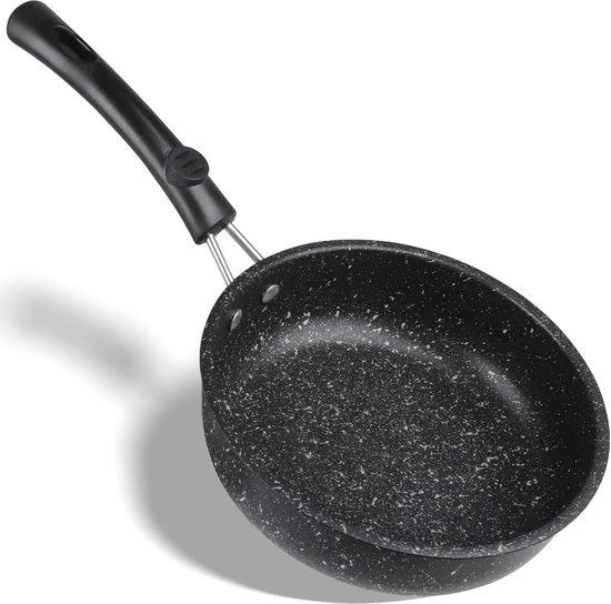 Piastra antiaderente fine tessitura da 16 cm con manico termoresistente per tutti i fornelli