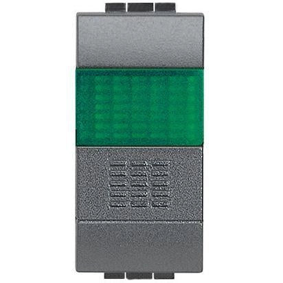 Living Int. - Pulsante NO + portalampada verde- L4038V