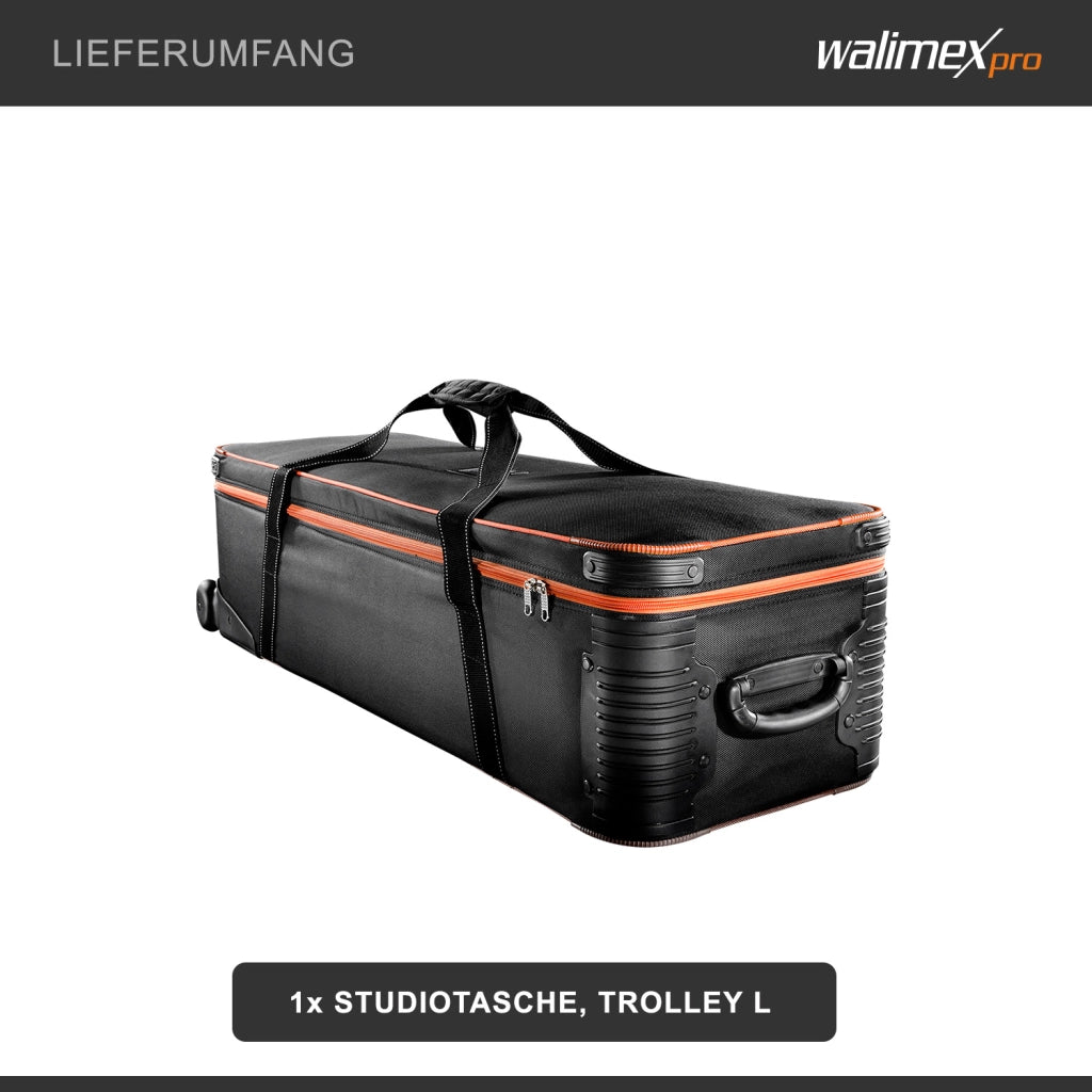 Borsone trolley fotografico L, 1100 x 365 x 290 mm Borsa per accessori fotocamere attrezzatura studi fotografici foto video