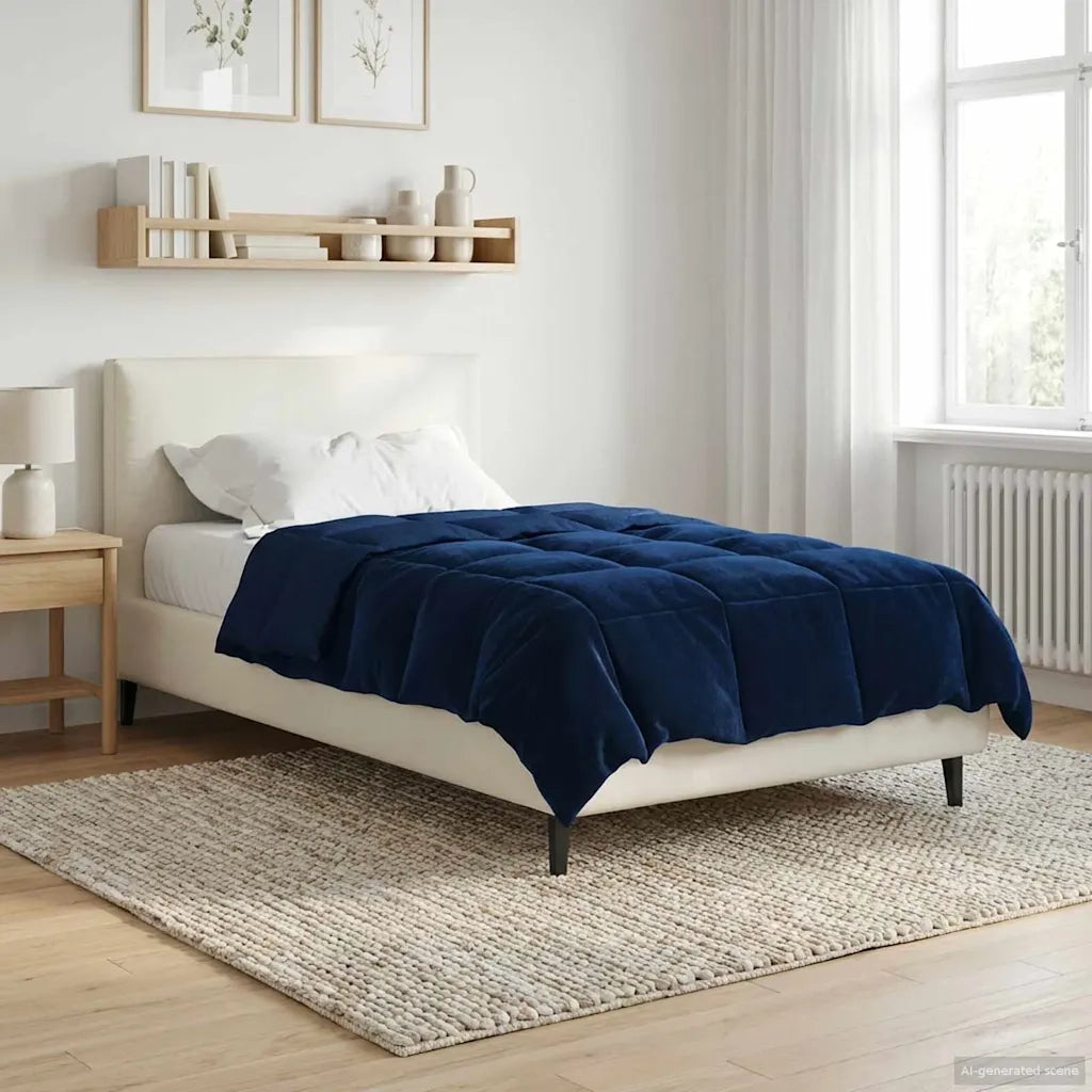 Piumone Completo Annuale Blu Scuro 155 x 220 cm Microfibra 42026056