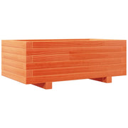 Fioriera | Cassetta per fiori | Vaso Giardino Marrone Cera 70x40x26,5cm Legno Massello Pino