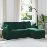Divano Verde Scuro 198 x 134 x 80 cm Velluto 42024460