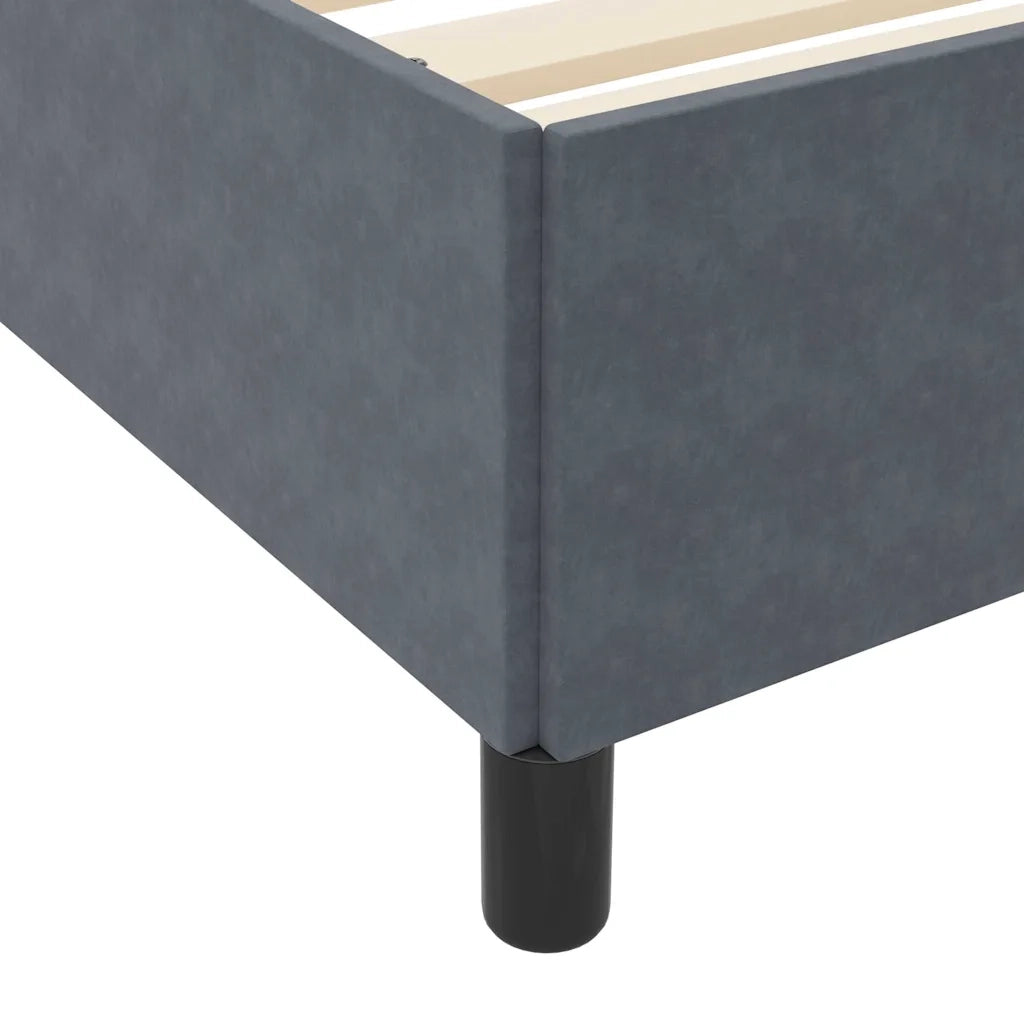 vidaXL Struttura del letto Grigio scuro 80 x 200 cm Velluto