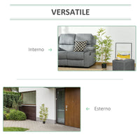 Pianta Artificiale di Bambù H120 cm con Vaso Verde