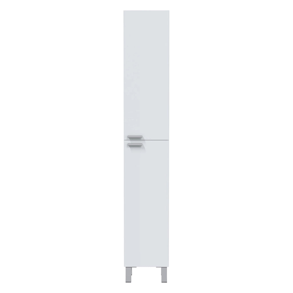 Nin, Mobile Colonna 3 Ripiani, 30x25x182h cm Bianco Lucido