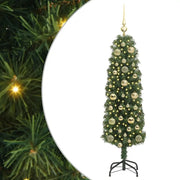 Albero di Natale Artificiale-Albero Natalizio con 150 LED Verde 150 cm 143827