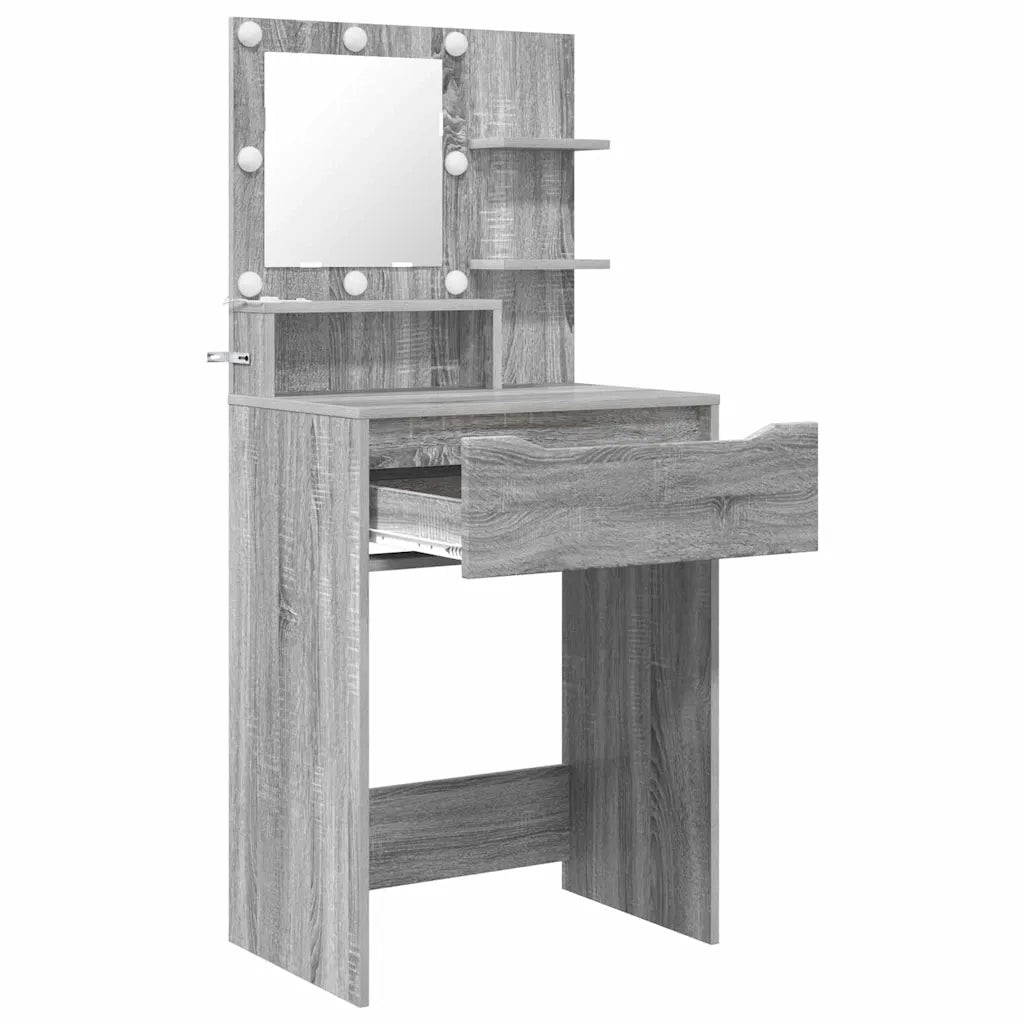 Tavoli da Trucco per Camera da Letto con cassetto Grigio Sonoma