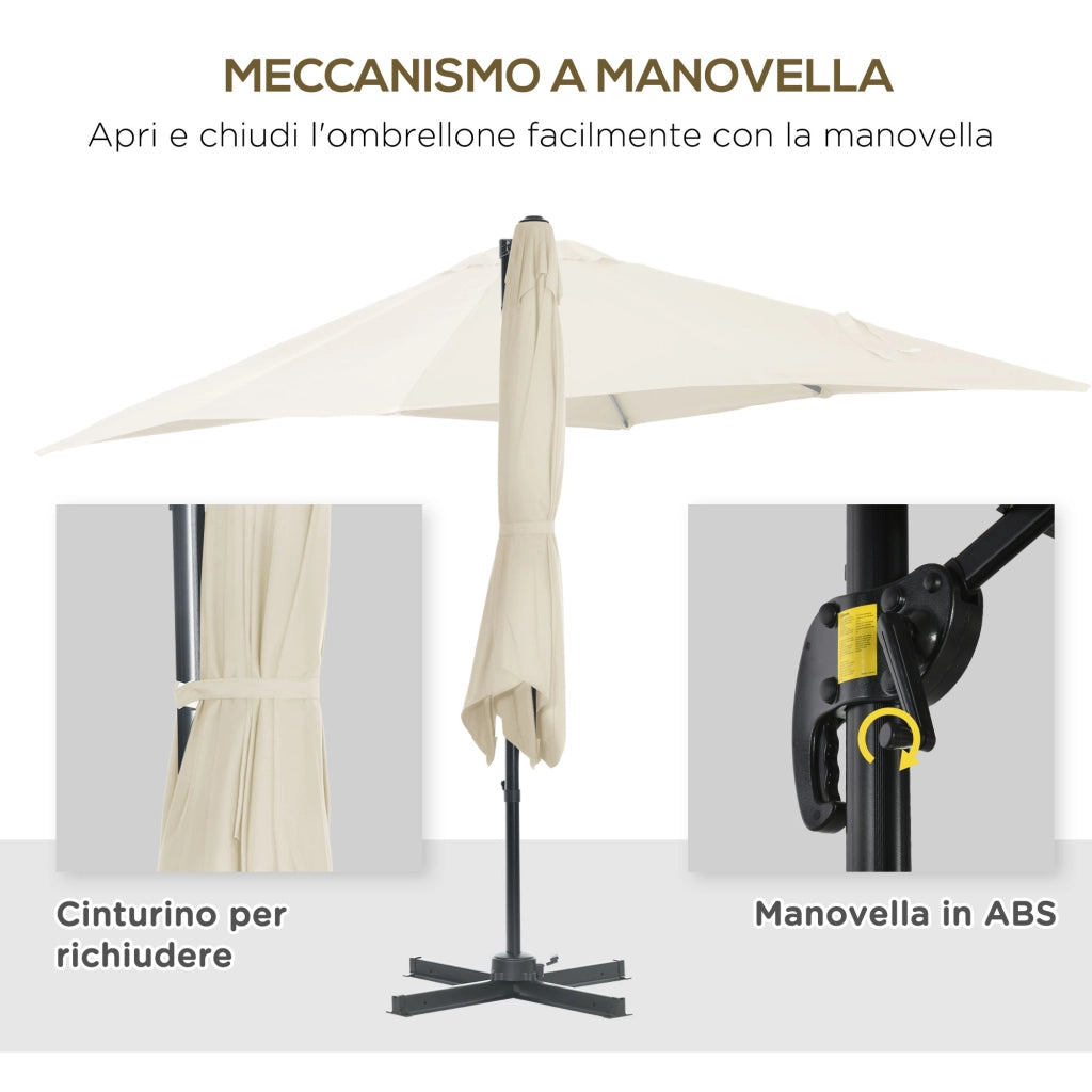 Ombrellone da Giardino ¨C zephmum ¨C Grigio, 250x250 cm