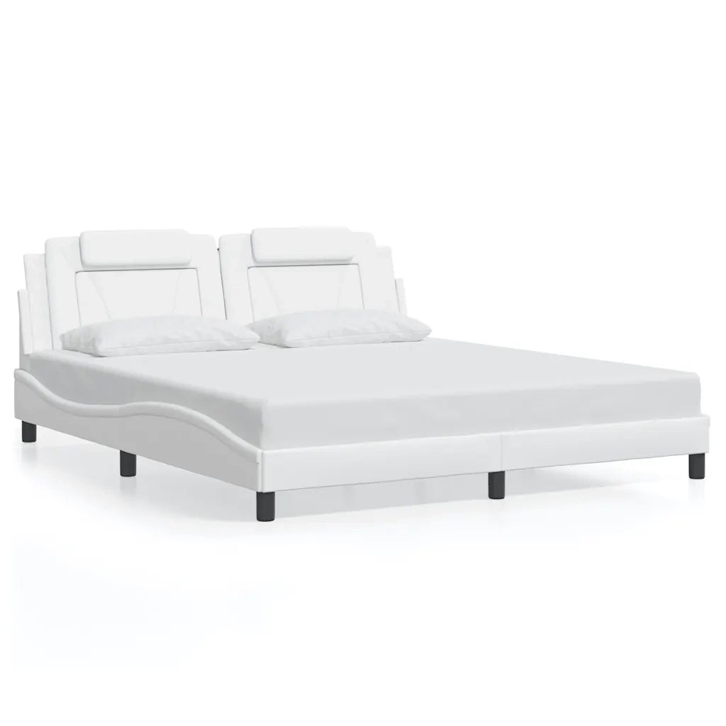 Giroletto Viana senza Materasso Bianco 180x200 cm in Similpelle 3208111