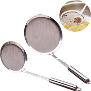 Due pezzi di setiere con manico in acciaio inossidabile setiere da cucina setiere a maglia fine setiere a maglia fine con setiere setiere a maglia fine con foro di sollevamento diametro 10,2 cm