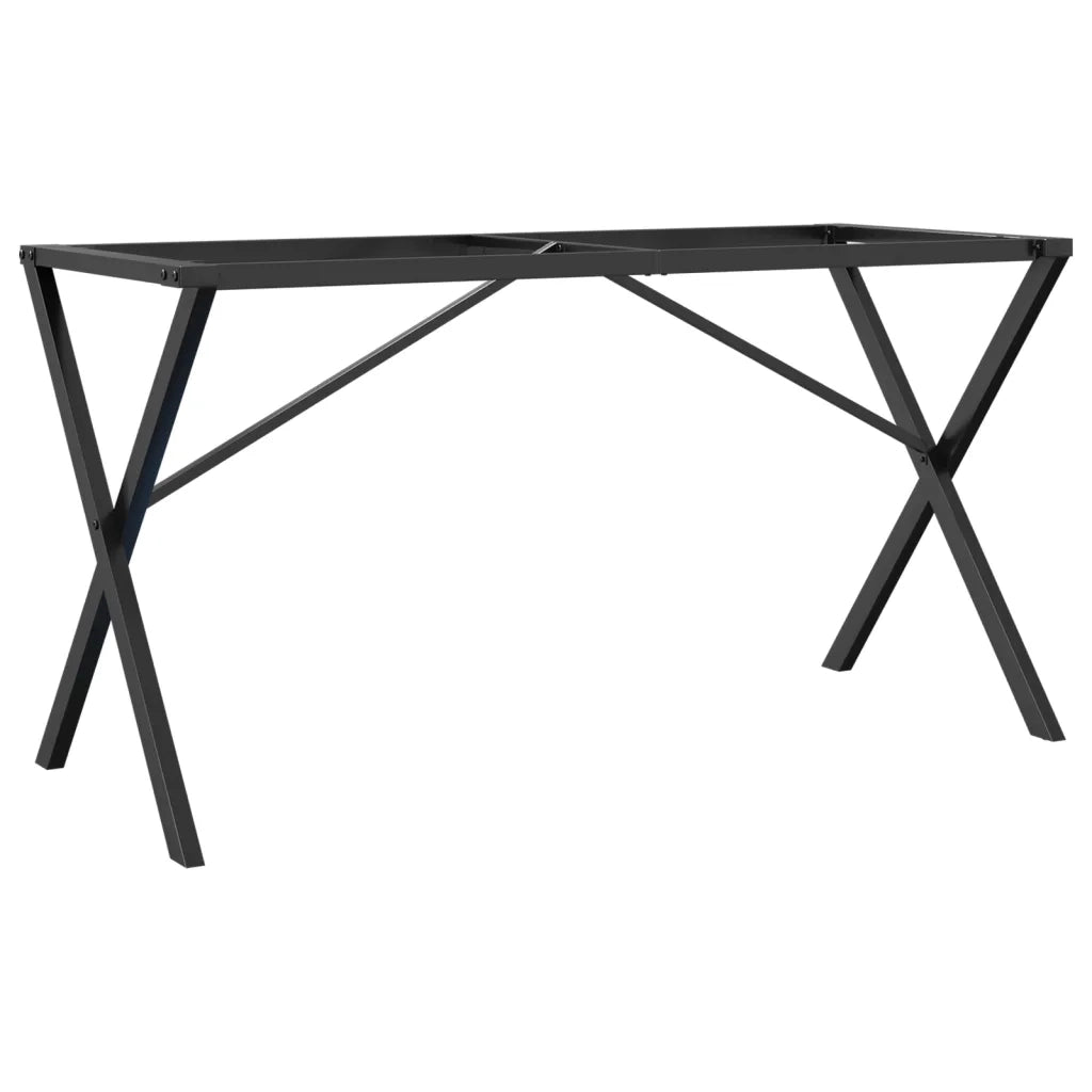 Telaio Gambe a X per Tavolo da Pranzo 140x60x73 cm in Acciaio 357911