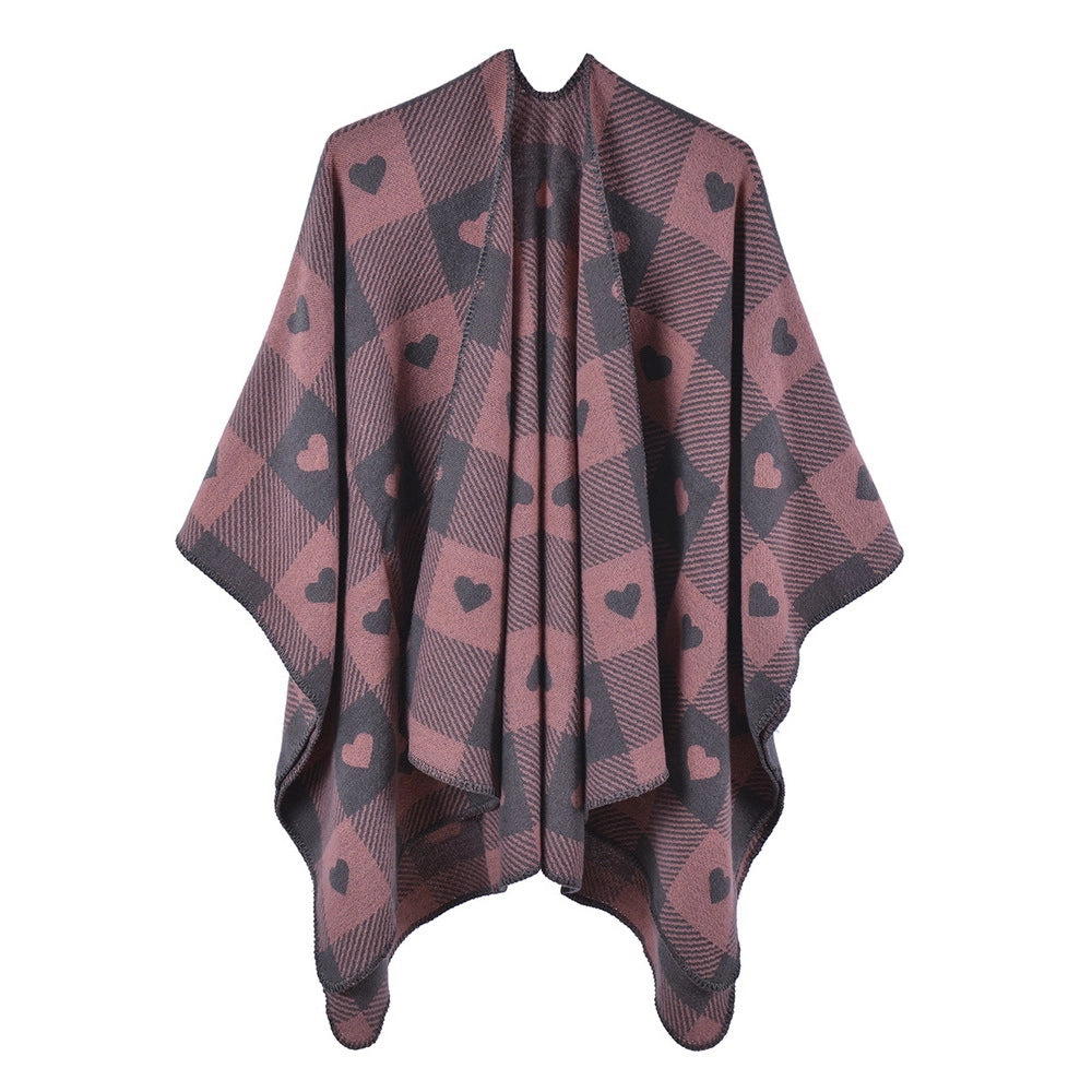 Nuovo cappotto-mantella da donna, scialle e sciarpa in cashmere eleganti e caldi
