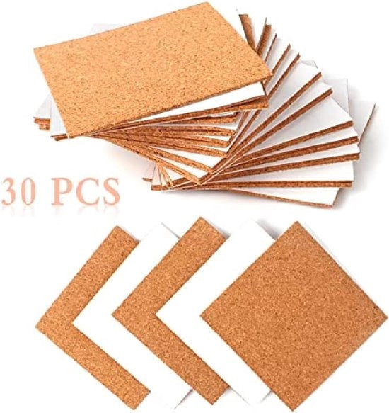 Set di quadrati di gomma autoadesivi - sostituenti di gomma riciclabili - 30 pezzi - 10 x 10 cm - gomma