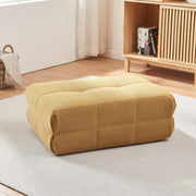Pouf Poggiapiedi Koskyvn Imbottito 35 x 80 x 55 cm - Giallo [en.casa]