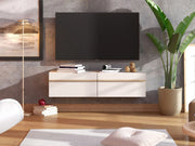 Sirolo, Mobile Porta tv un Ripiano, 128x41.5x32h cm Bianco Crema