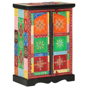 Credenza Dipinta Mano con Ante 53x30x75 cm Legno Massello Mango cod mxl 7508