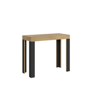 Consolle Allungabile 90-300x40x77 cm in Nobilitato Marrone
