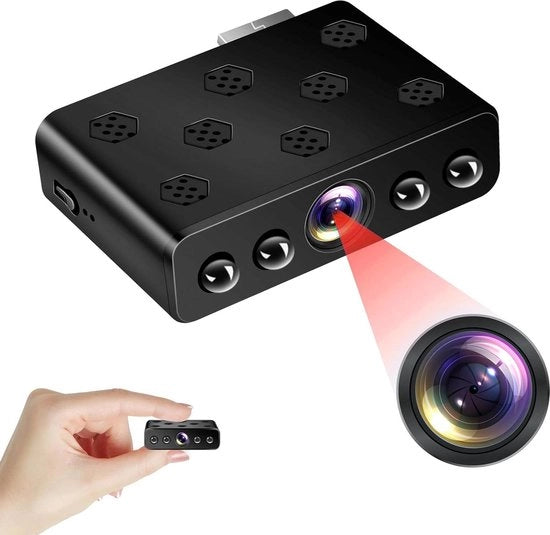 Cassa di Sicurezza Mini - 1080p HD Wi-Fi con Visione Notturna e Rilevamento Movimento - Connetti e Gioca