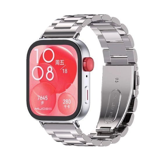 Cinturino per orologio da polso - Materiale in acciaio inossidabile - Resistente allo scorrimento - Compatibile con Huawei Watch Fit 3 - Esperienza di portata di alta qualità - Adatto per orologi da polso - Stile...