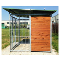 Box per cani da esterno coperto e retro in legno zincatura a caldo da 200x200xh180 cm
