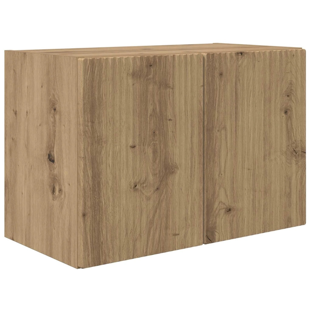 Set di Mobiletto da TV a Parete 4 pcs Rovere artigianale