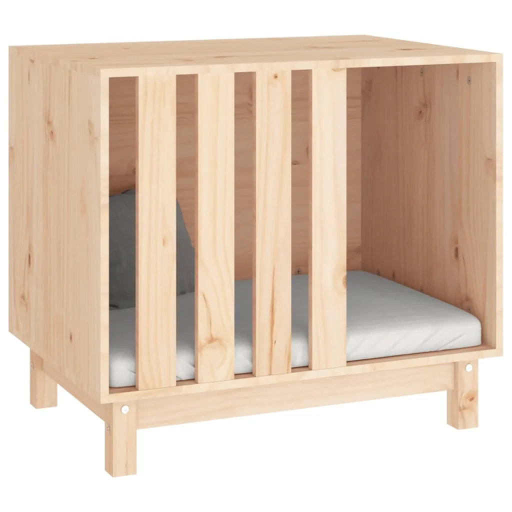Cuccia per cani 70 x 50 x 62 cm in legno massello di pino marrone 02_0043453